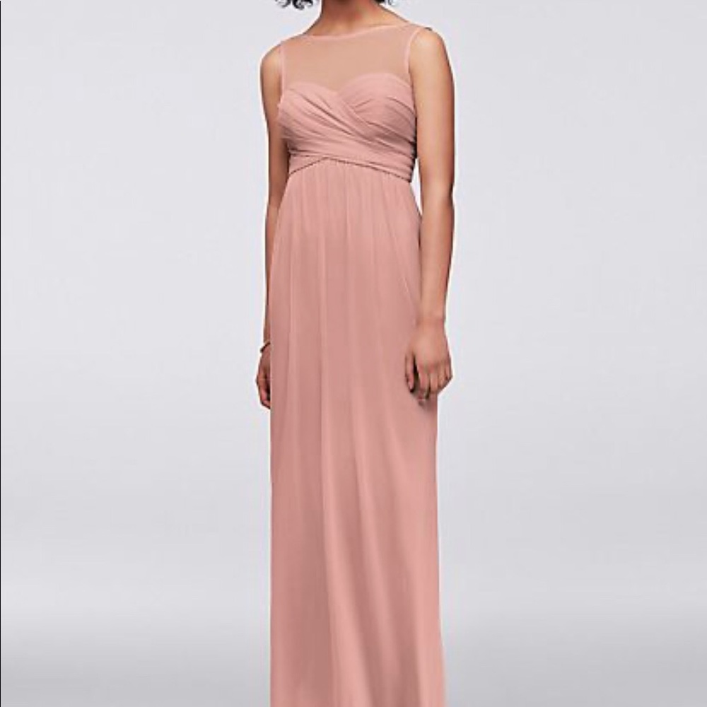 Bridesmaids Davids Bridal pink dress